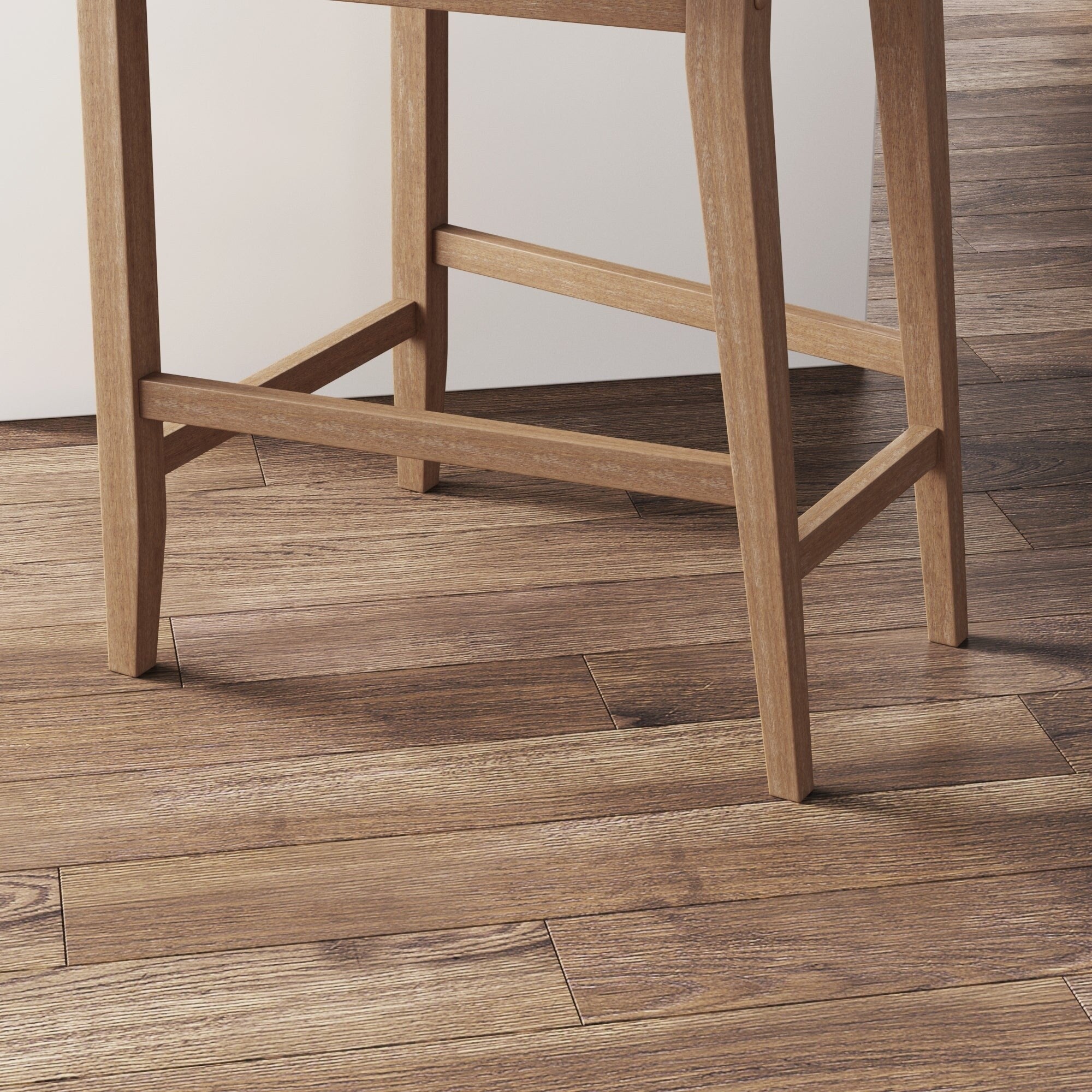 Tabouret de bar moderne Gracie, chaise rembourrée en bouclette et pieds en bois brossé