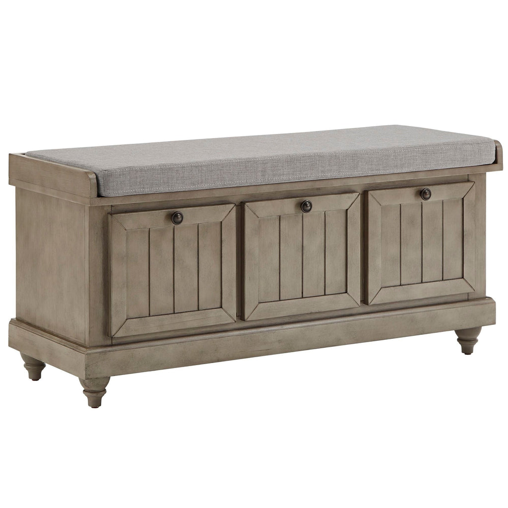 Banc de rangement Granger avec coussin de siège en lin par iNSPIRE Q Classic
