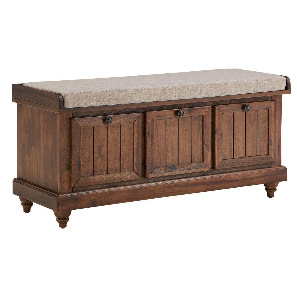 Banc de rangement Granger avec coussin de siège en lin par iNSPIRE Q Classic