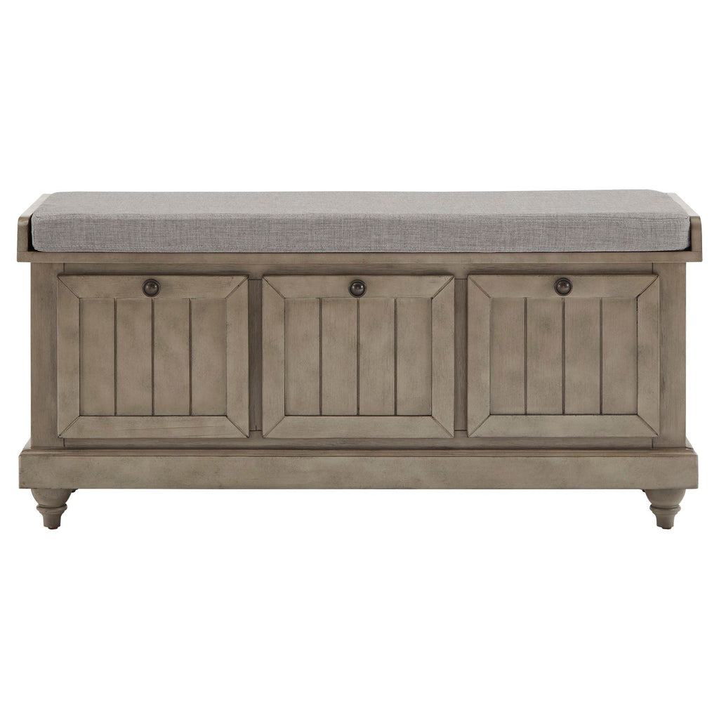 Banc de rangement Granger avec coussin de siège en lin par iNSPIRE Q Classic