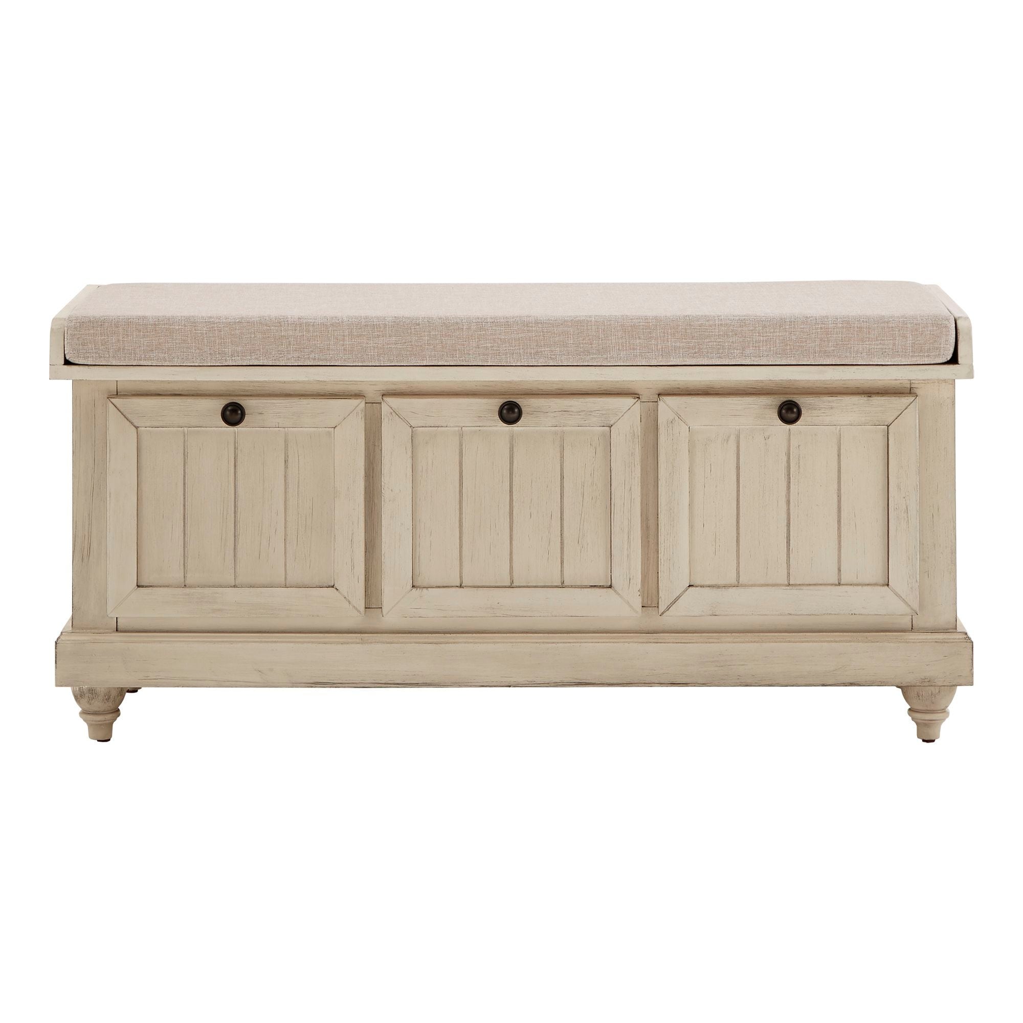 Banc de rangement Granger avec coussin de siège en lin par iNSPIRE Q Classic