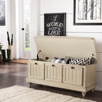 Banc de rangement Granger avec coussin de siège en lin par iNSPIRE Q Classic