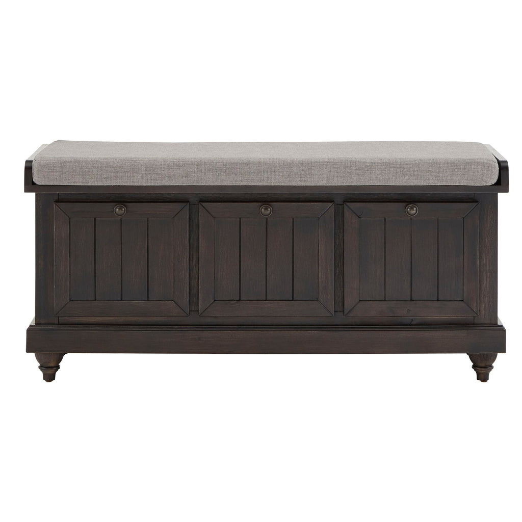 Banc de rangement Granger avec coussin de siège en lin par iNSPIRE Q Classic
