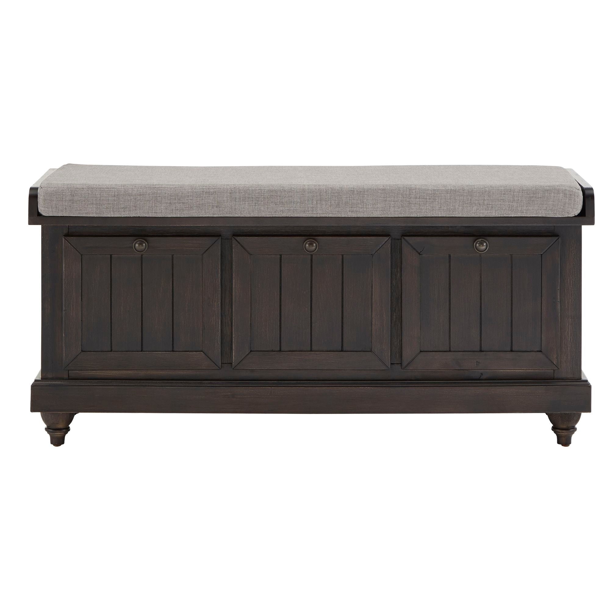 Banc de rangement Granger avec coussin de siège en lin par iNSPIRE Q Classic