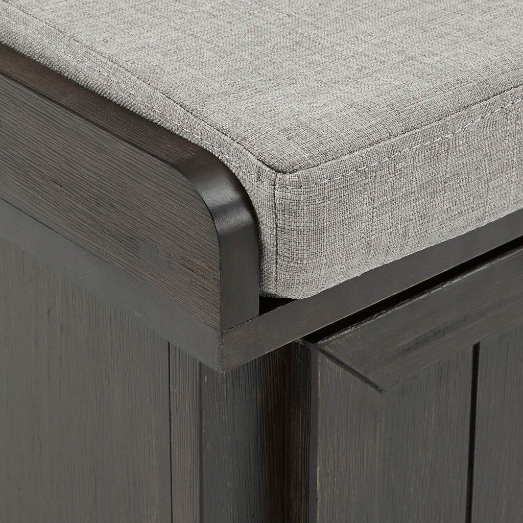 Banc de rangement Granger avec coussin de siège en lin par iNSPIRE Q Classic
