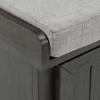 Banc de rangement Granger avec coussin de siège en lin par iNSPIRE Q Classic