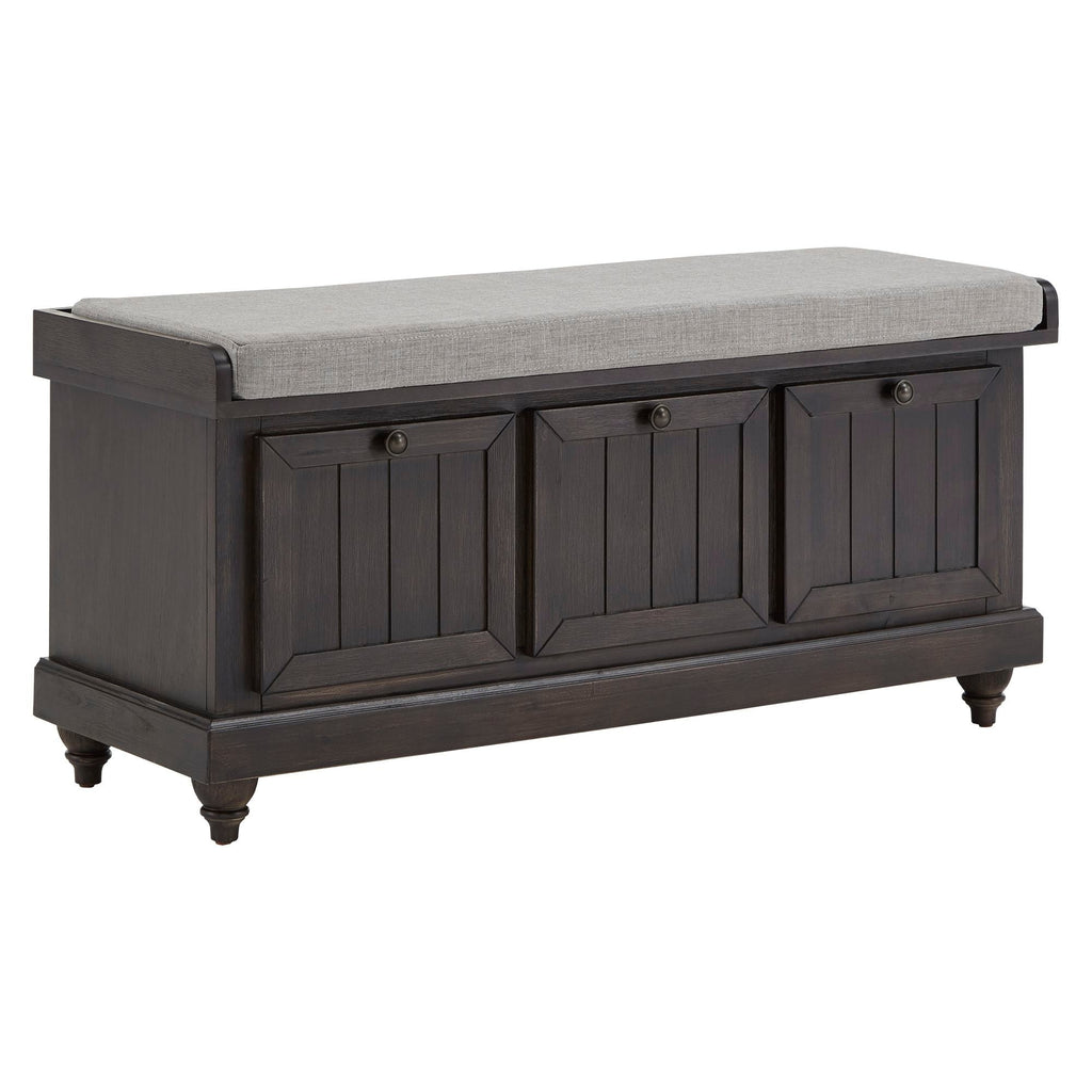 Banc de rangement Granger avec coussin de siège en lin par iNSPIRE Q Classic