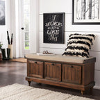 Banc de rangement Granger avec coussin de siège en lin par iNSPIRE Q Classic