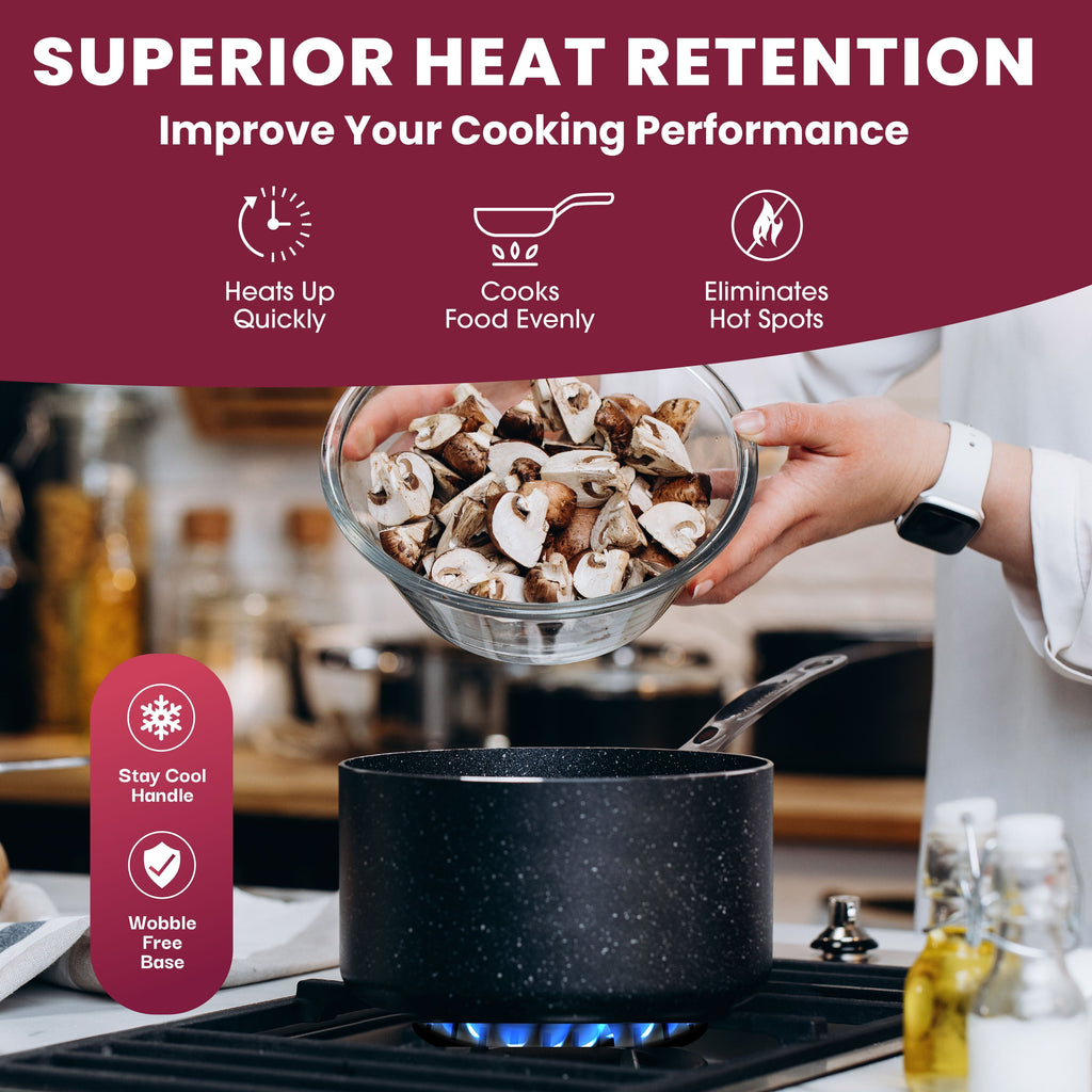 Ensemble de casseroles, poêles, ustensiles de cuisine et de pâtisserie antiadhésifs Granitestone 20 pièces