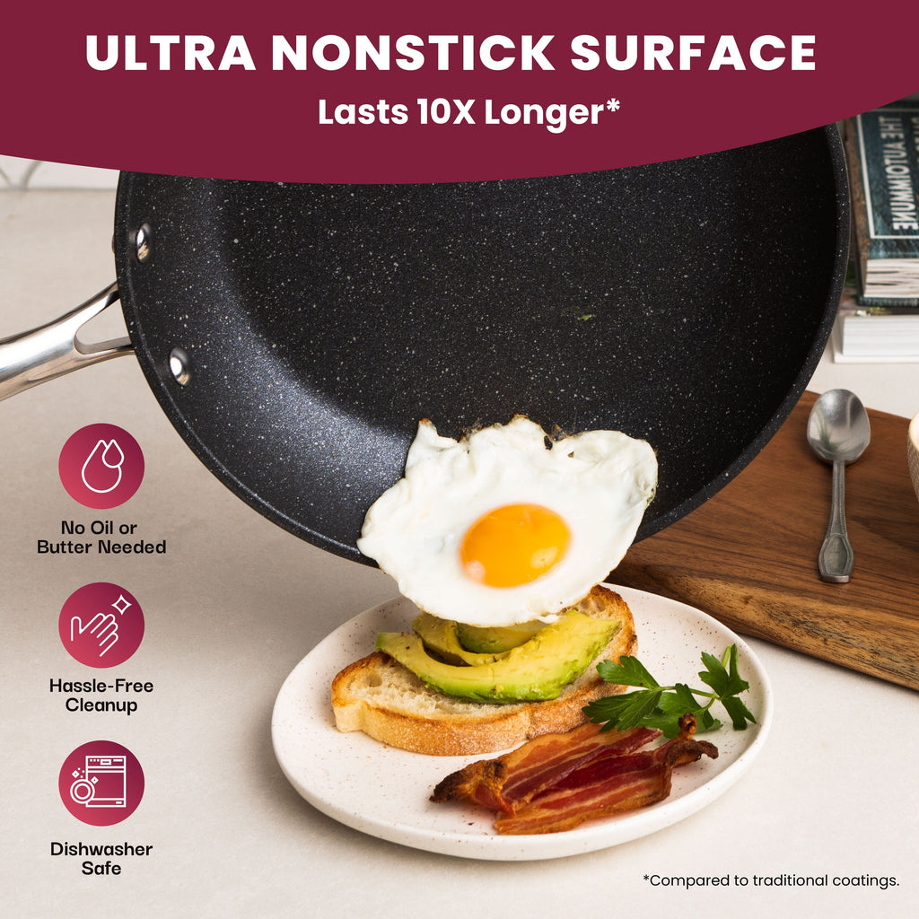 Ensemble de casseroles, poêles, ustensiles de cuisine et de pâtisserie antiadhésifs Granitestone 20 pièces