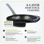 Ensemble de cuisine Granitestone Armor Max 14 pièces en acier anodisé dur.