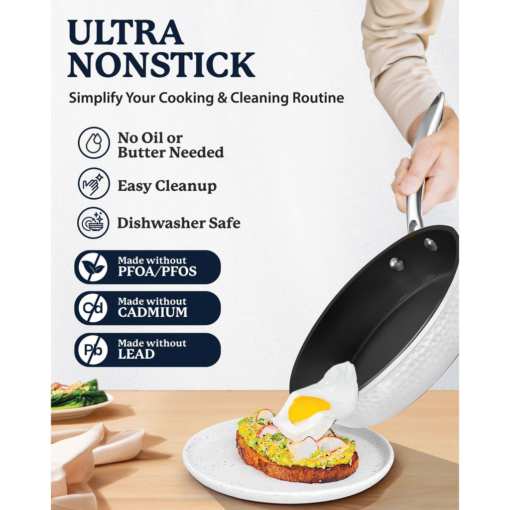 Ensemble de cuisine antiadhésif Granitestone Charleston en 15 pièces, forgé à la main