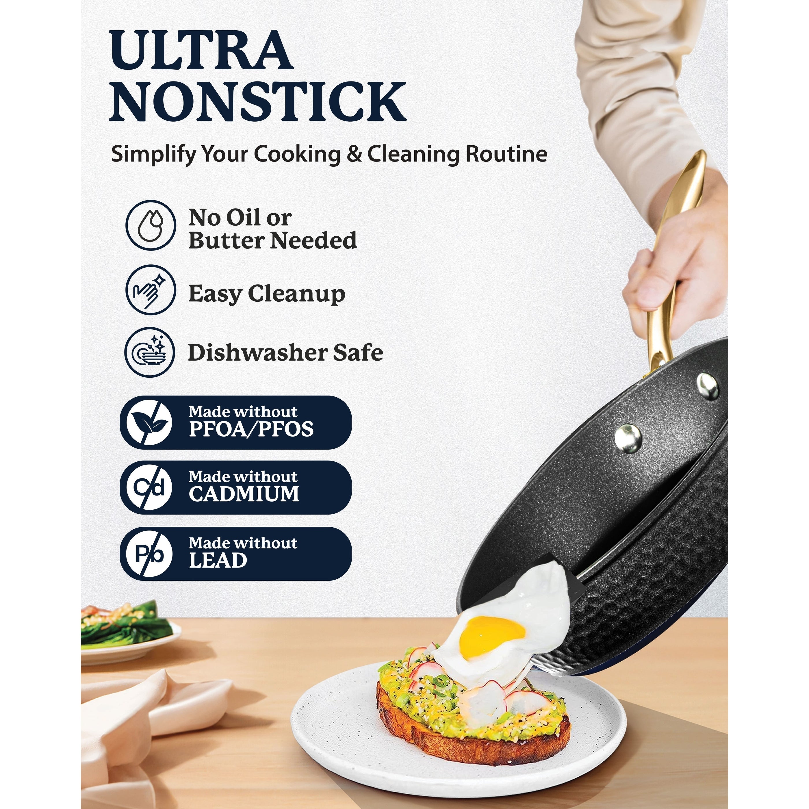 Ensemble de cuisine antiadhésif Granitestone Charleston en 15 pièces, forgé à la main