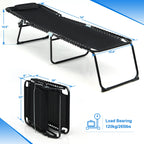 Chaise longue de plage pliante Gymax avec coussin, 4 positions