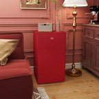 Mini réfrigérateur HOMCOM 3.2 pi³ avec congélateur, réfrigérateur compact à porte simple avec thermostat réglable pour chambre à coucher