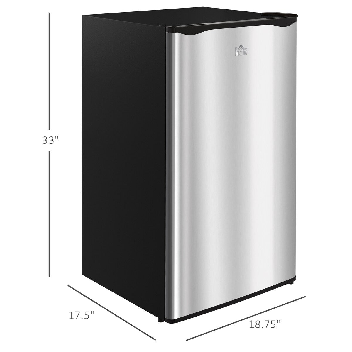Mini réfrigérateur HOMCOM 3.2 Cu.Ft avec congélateur, réfrigérateur compact à porte simple avec thermostat réglable