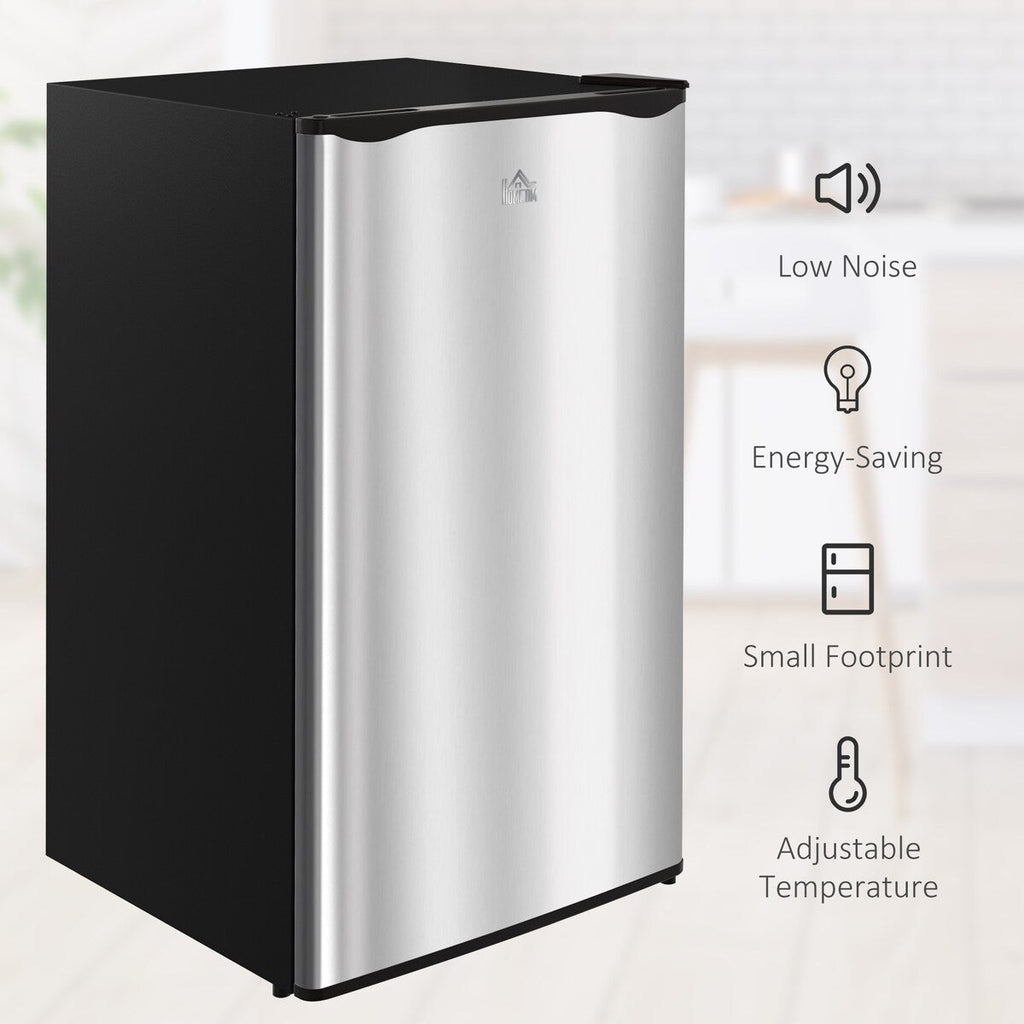 Mini réfrigérateur HOMCOM 3.2 Cu.Ft avec congélateur, réfrigérateur compact à porte simple avec thermostat réglable