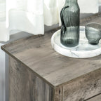 Buffet de rangement HOMCOM style porte de grange de ferme, 32 pouces, pour salon ou entrée, avec porte coulissante.