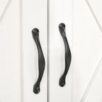 Buffet de rangement HOMCOM style porte de grange de ferme, 32 pouces, pour salon ou entrée, avec porte coulissante.