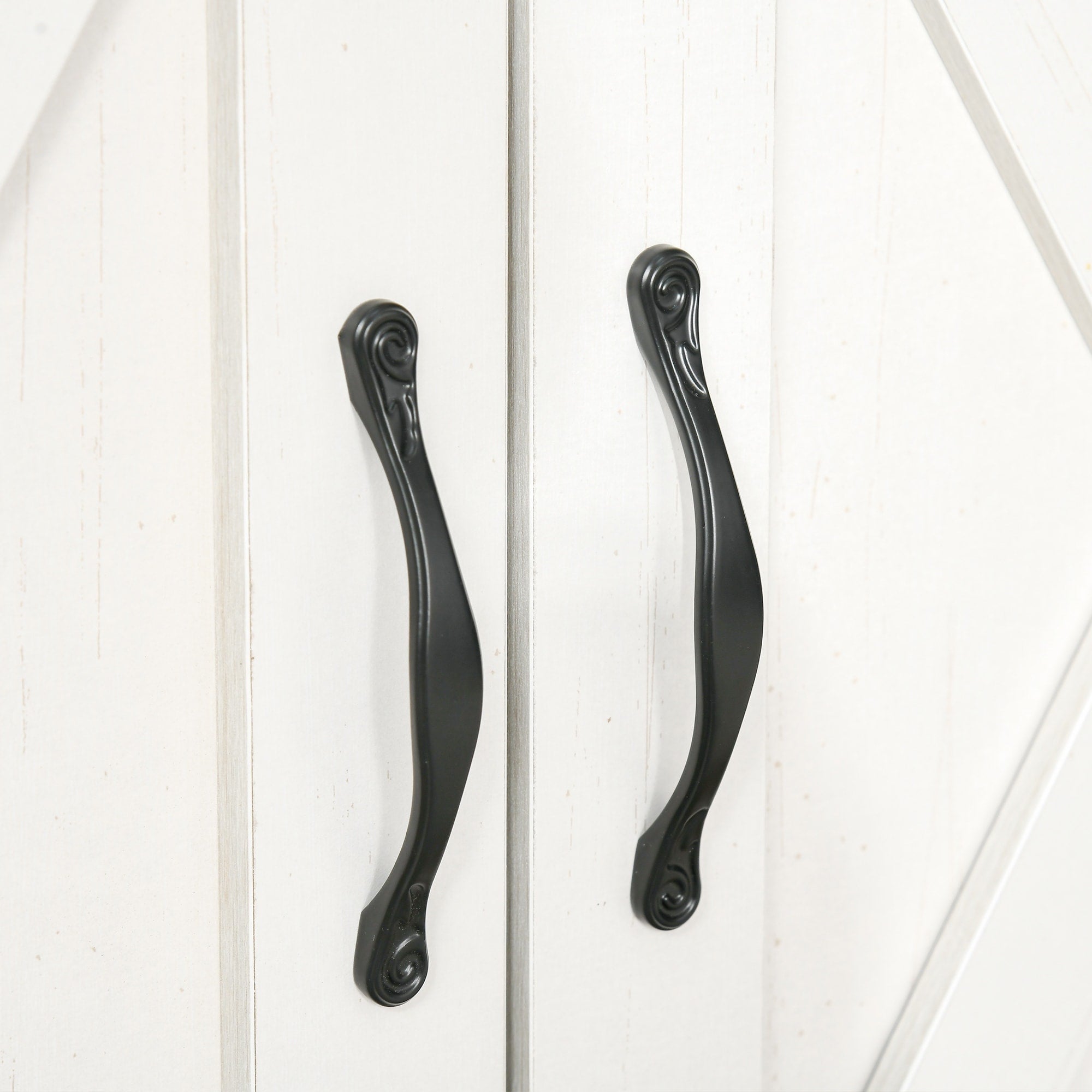 Buffet de rangement HOMCOM style porte de grange de ferme, 32 pouces, pour salon ou entrée, avec porte coulissante.