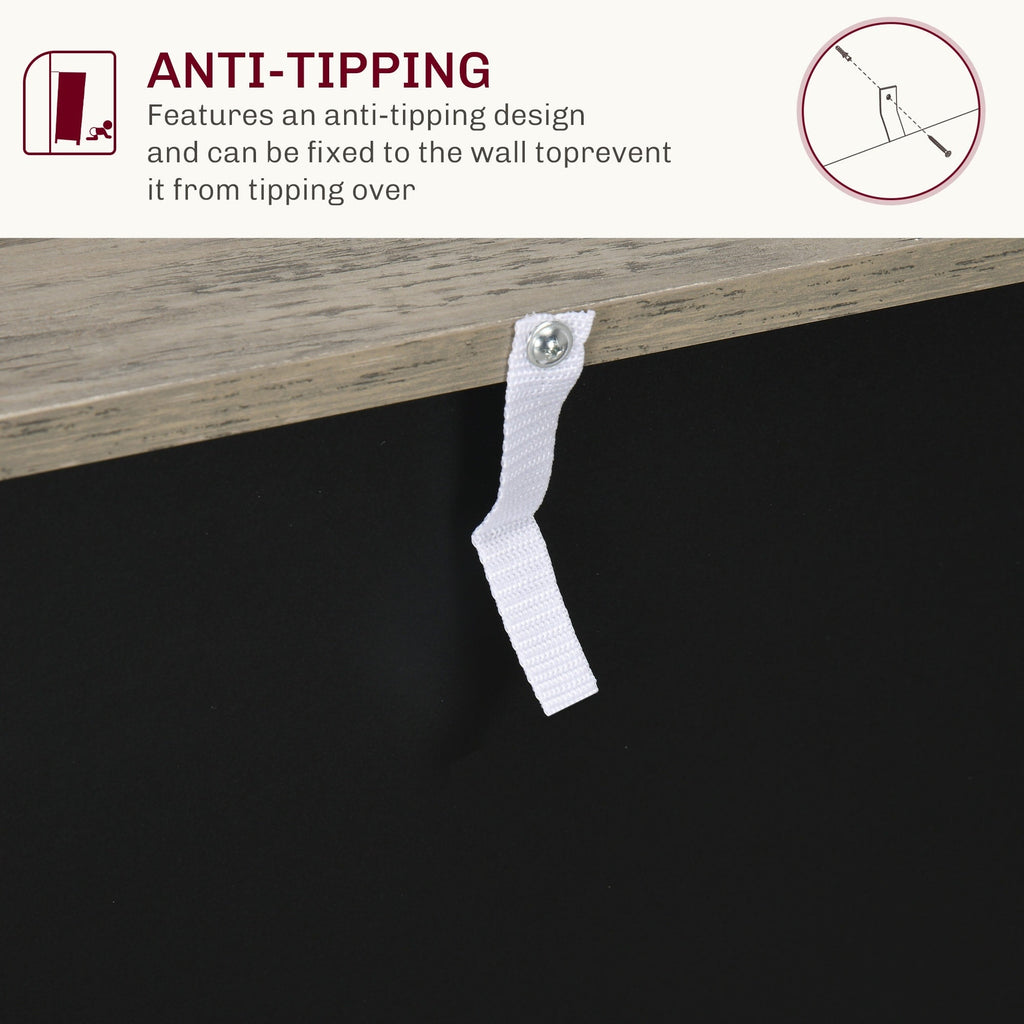 Buffet de rangement HOMCOM style porte de grange de ferme, 32 pouces, pour salon ou entrée, avec porte coulissante.