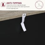 Buffet de rangement HOMCOM style porte de grange de ferme, 32 pouces, pour salon ou entrée, avec porte coulissante.