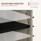 Buffet de rangement HOMCOM style porte de grange de ferme, 32 pouces, pour salon ou entrée, avec porte coulissante.