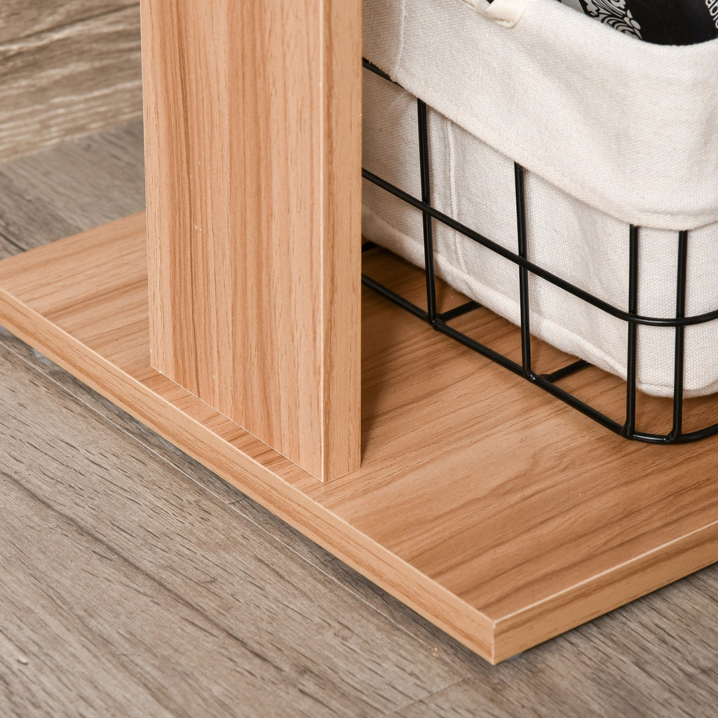 Bureau d'ordinateur moderne en forme de L pivotant avec étagères HomCom