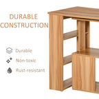 Bureau d'ordinateur moderne en forme de L pivotant avec étagères HomCom