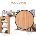 Bureau d'ordinateur moderne en forme de L pivotant avec étagères HomCom