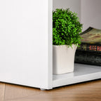 HOMCOM Bureau d'ordinateur moderne pour la maison, bibliothèque combinée, table d'écriture, poste de travail avec 3 tiroirs et étagère de rangement - Blanc