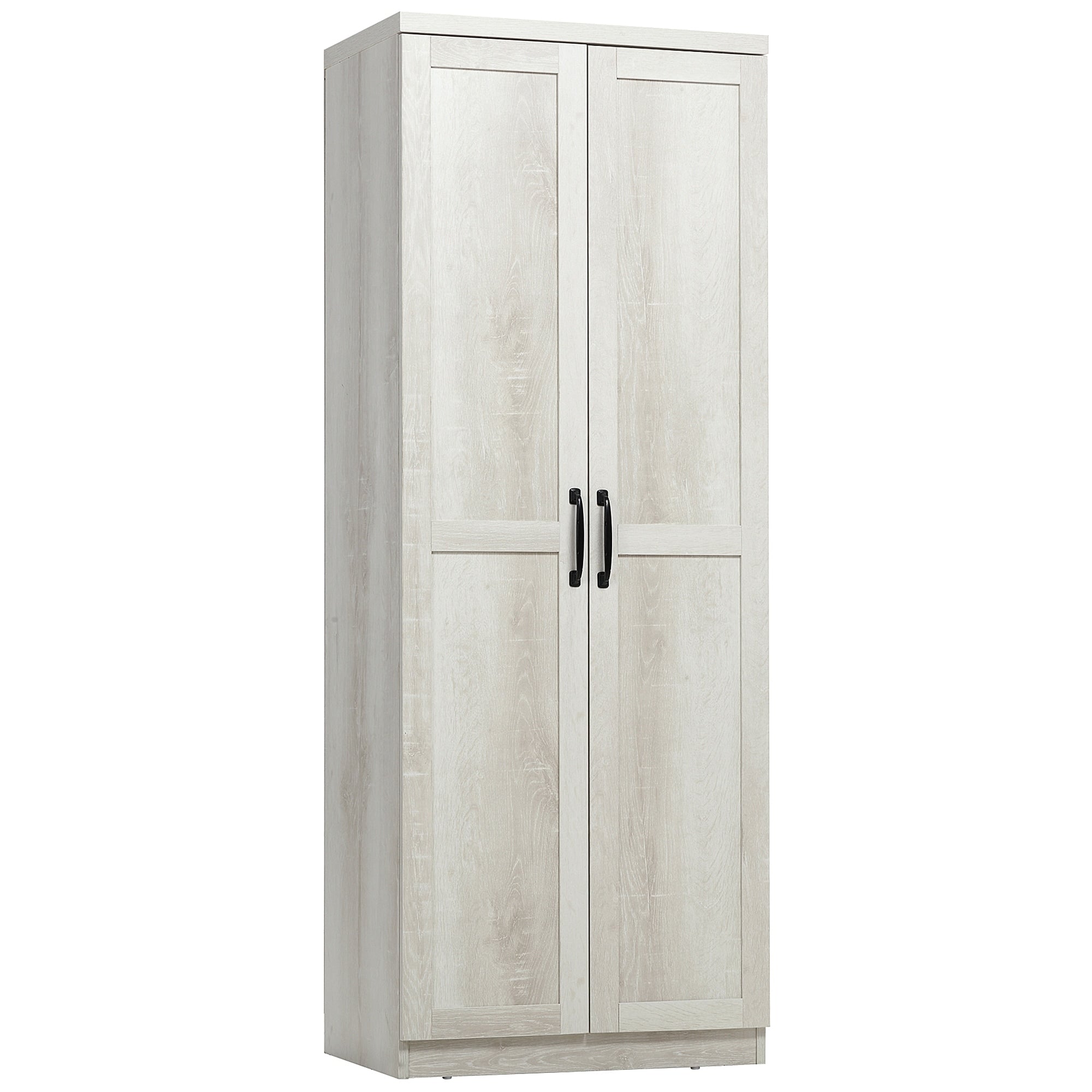 HOMCOM Étagère de rangement pour cuisine, armoire de rangement à 2 portes avec 5 niveaux de rangement et 2 étagères réglables pour salle à manger, 63 pouces