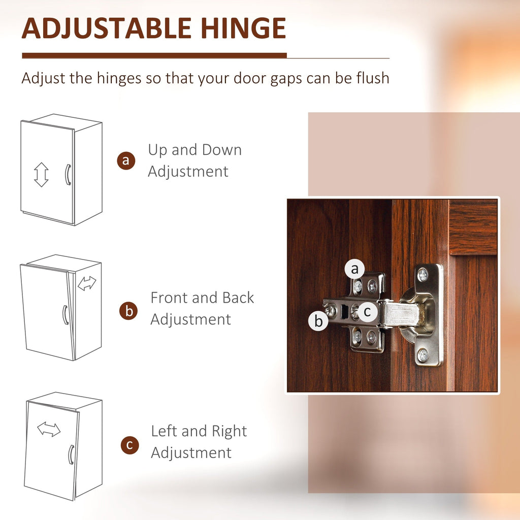 HOMCOM Étagère de rangement pour cuisine, armoire de rangement à 2 portes avec 5 niveaux de rangement et 2 étagères réglables pour salle à manger, 63 pouces