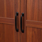 HOMCOM Étagère de rangement pour cuisine, armoire de rangement à 2 portes avec 5 niveaux de rangement et 2 étagères réglables pour salle à manger, 63 pouces