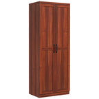 HOMCOM Étagère de rangement pour cuisine, armoire de rangement à 2 portes avec 5 niveaux de rangement et 2 étagères réglables pour salle à manger, 63 pouces