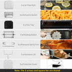 Friteuse à air chaud HOMCOM, grand modèle, pour toute la famille, four de cuisine sur plan de travail, cadeau - 12,5 x 13,25 x 14,5