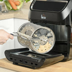 Friteuse à air chaud HOMCOM, grand modèle, pour toute la famille, four de cuisine sur plan de travail, cadeau - 12,5 x 13,25 x 14,5