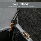 HOMCOM Tabouret Ottoman de Rangement à Boutons Capitonnés, Banc de Lit Tapissé avec Accoudoirs Rouglissés pour Chambre à Coucher, Salon ou Couloir