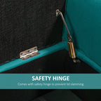 HOMCOM Tabouret Ottoman de Rangement à Boutons Capitonnés, Banc de Lit Tapissé avec Accoudoirs Rouglissés pour Chambre à Coucher, Salon ou Couloir