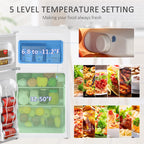 Mini réfrigérateur HOMCOM à double porte avec congélateur, réfrigérateur compact de 3,2 pieds cubes avec étagère réglable, thermostat réglable