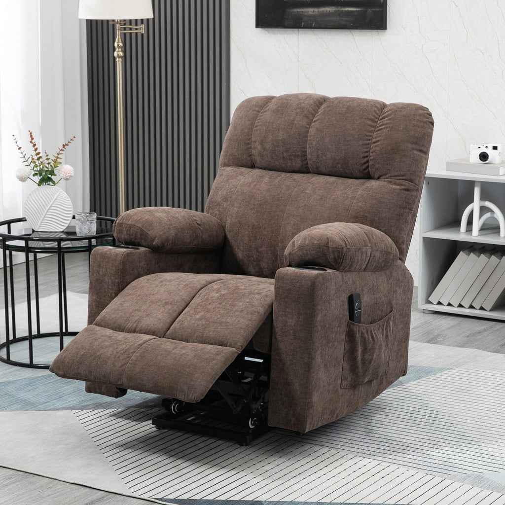 Fauteuil releveur électrique HOMCOM pour personnes âgées, fauteuil inclinable surdimensionné pour salon avec télécommande