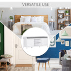 HOMCOM Banc à chaussures d'entrée avec rangement, ottomane, étagères réglables, 6 compartiments et assise rembourrée, blanc/gris