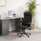 Fauteuil de bureau massant à dossier haut HOMCOM avec 6 points de vibration, beige