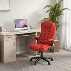 Fauteuil de bureau massant à dossier haut HOMCOM avec 6 points de vibration, beige
