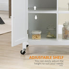 Chariot de cuisine HOMCOM, chariot utilitaire à roulettes avec plateau en bois, étagère ouverte et tiroir de rangement pour salle à manger, cuisine