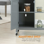 Chariot de cuisine HOMCOM, chariot utilitaire à roulettes avec plateau en bois, étagère ouverte et tiroir de rangement pour salle à manger, cuisine