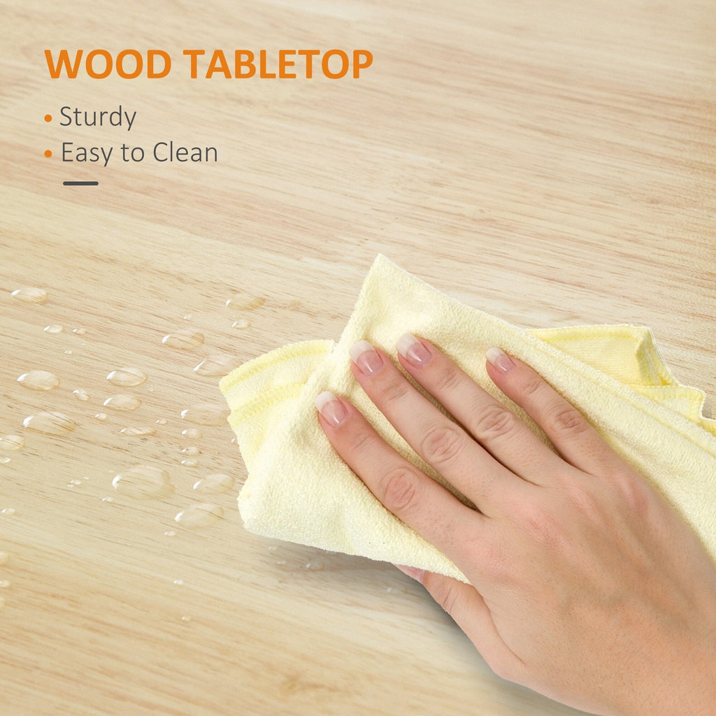 Chariot de cuisine HOMCOM, chariot utilitaire à roulettes avec plateau en bois, étagère ouverte et tiroir de rangement pour salle à manger, cuisine