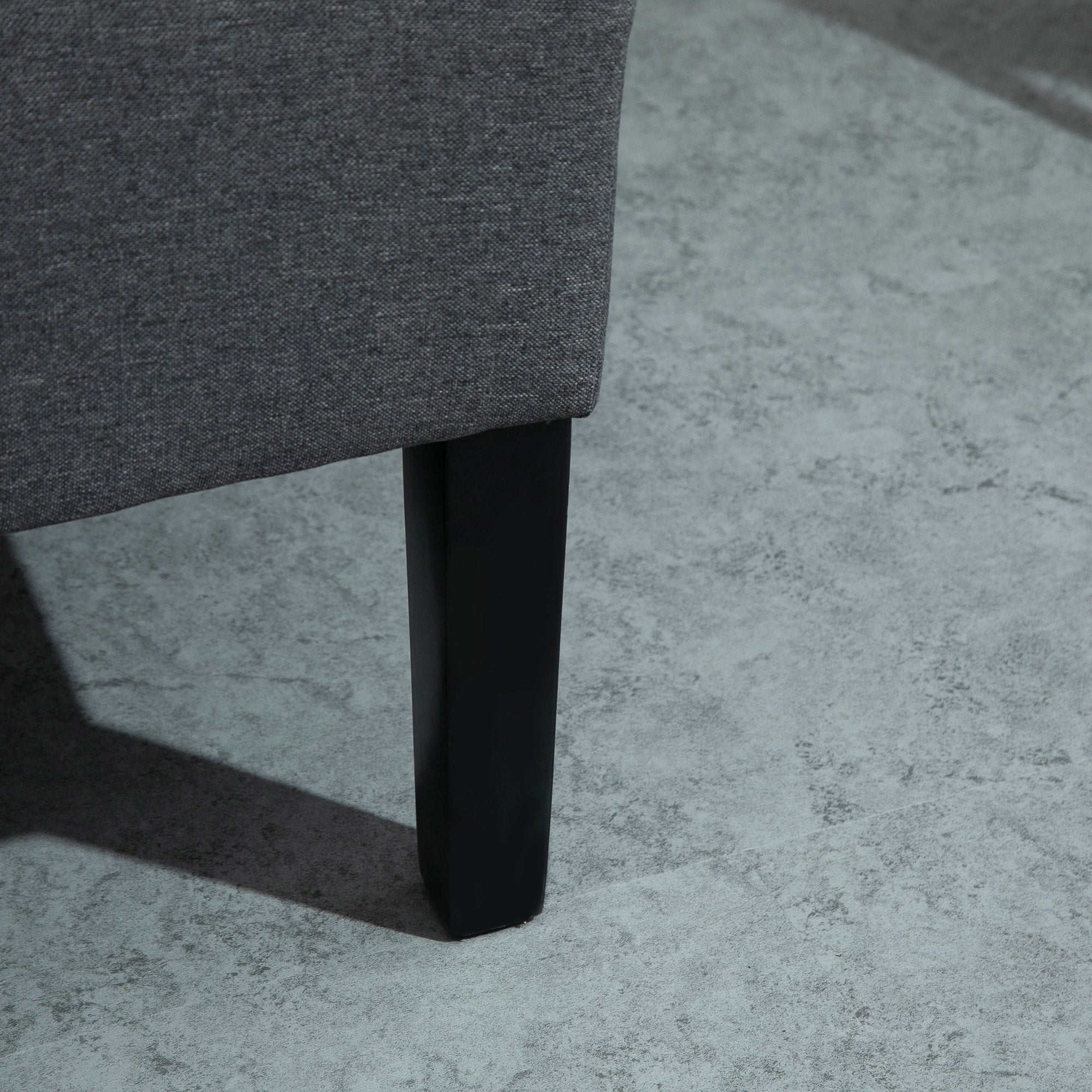 Canapé deux places HOMCOM en lin capitonné, sans accoudoirs, avec pieds en bois - 73 x 110 x 93 cm