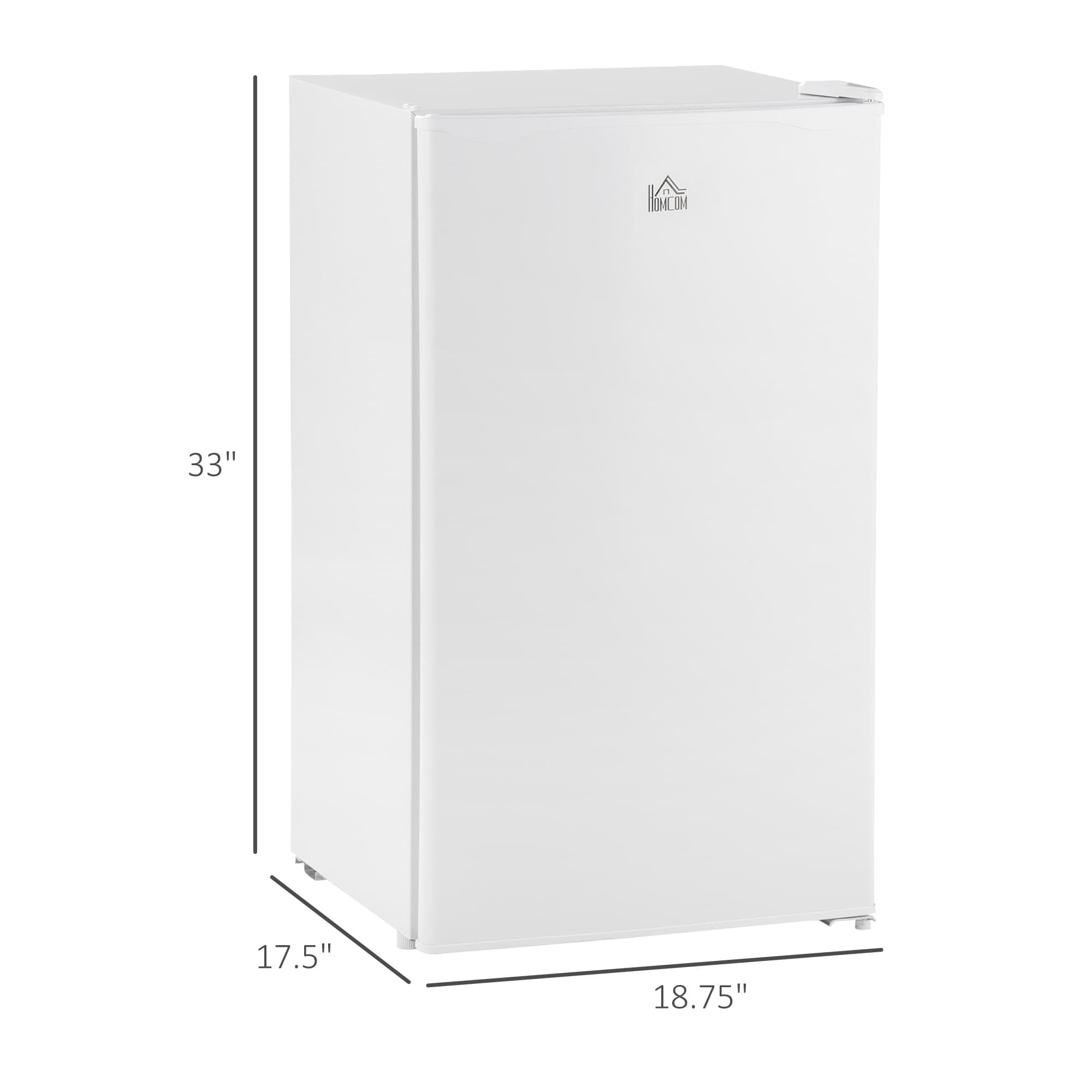 Mini réfrigérateur HOMCOM 3.2 pi³ avec congélateur, réfrigérateur compact à porte simple avec thermostat réglable pour chambre à coucher