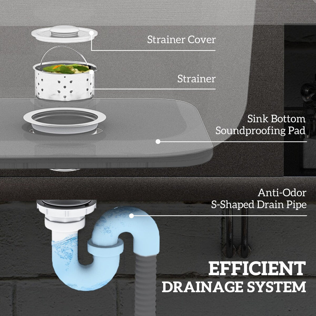 Bassin de lavage extérieur HOMCOM, évier profond en acier inoxydable, évier de cuisine simple à poser, 39 pouces - 39 pouces